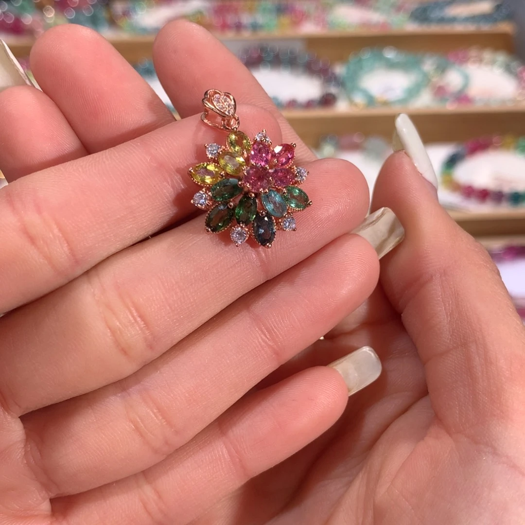 碧玺多样性发货一件银S925镶嵌