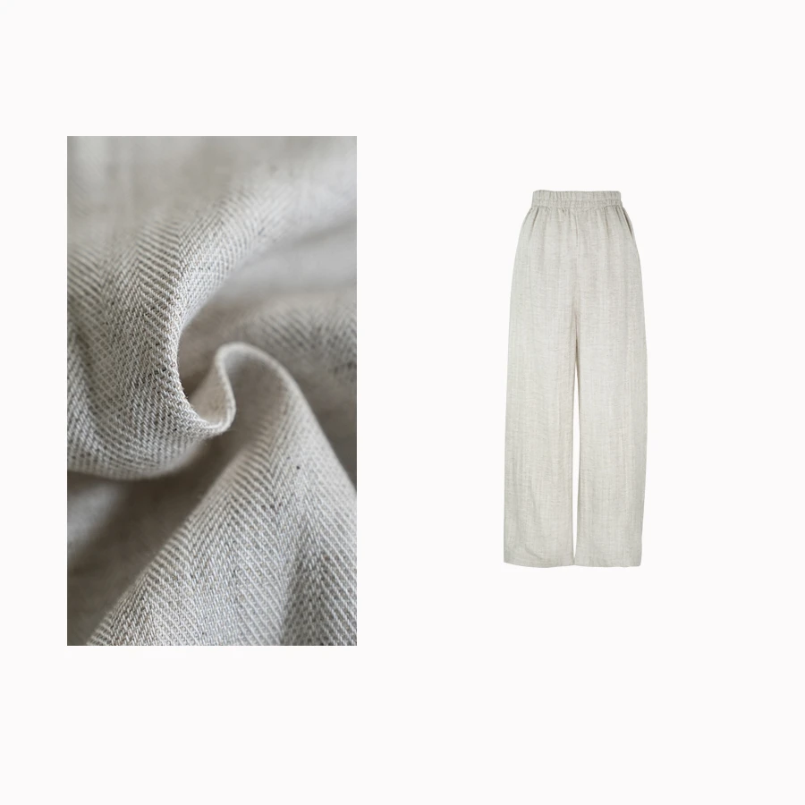 【松弛拉满】亚麻清凉透气高腰显瘦松弛感休闲裤C250517