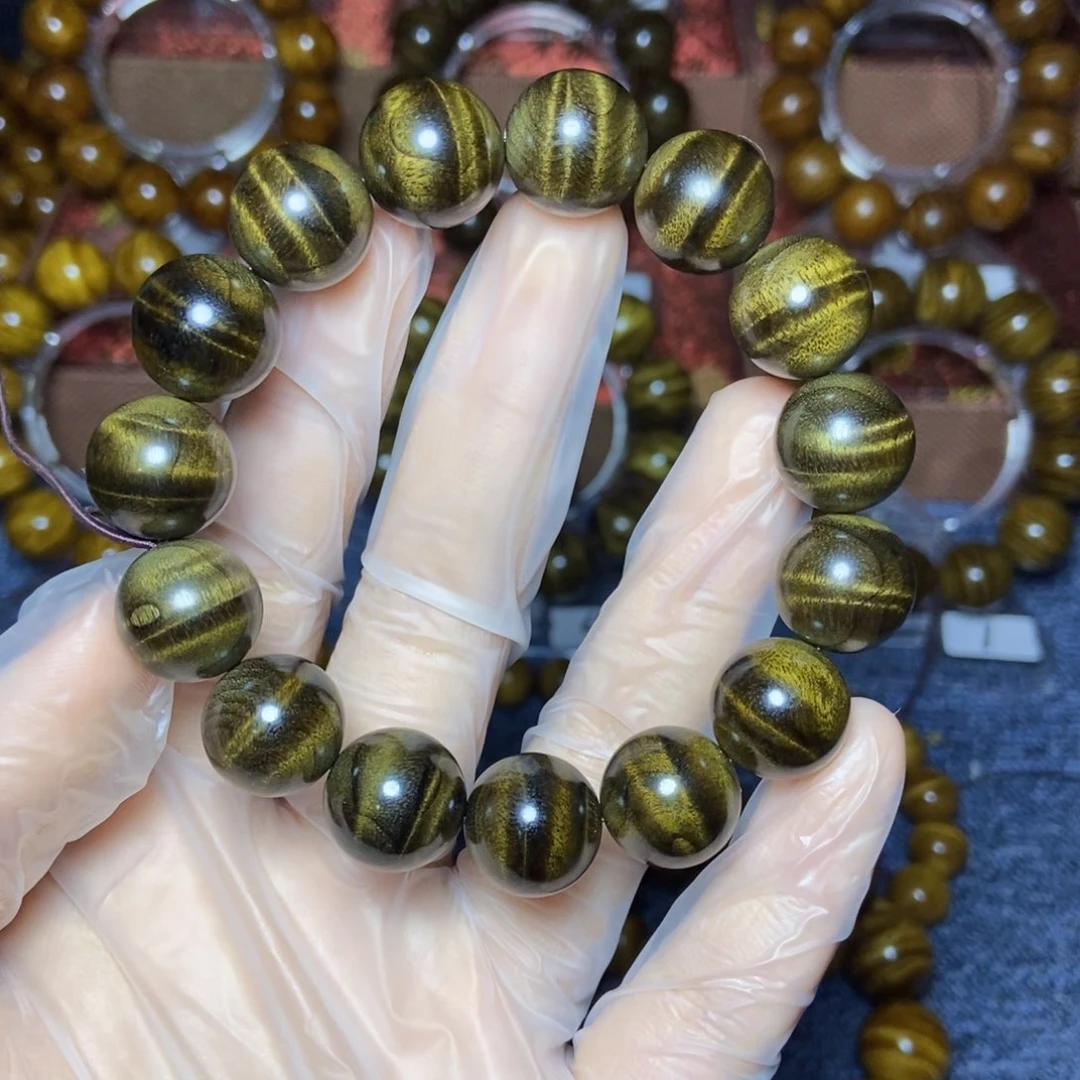 楠木（金丝楠）手串/手链阴沉1.5玻璃底