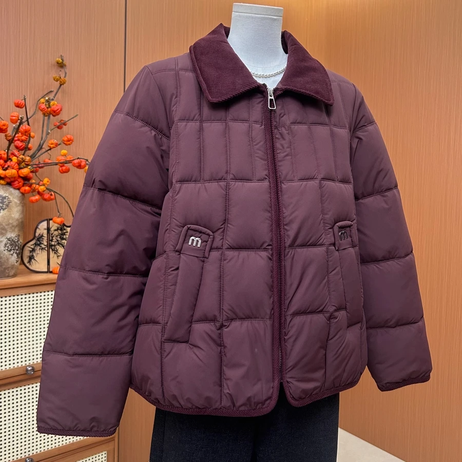 时尚妈妈装轻薄保暖棉服外套女冬季新款洋气好看漂亮棉袄中年上衣