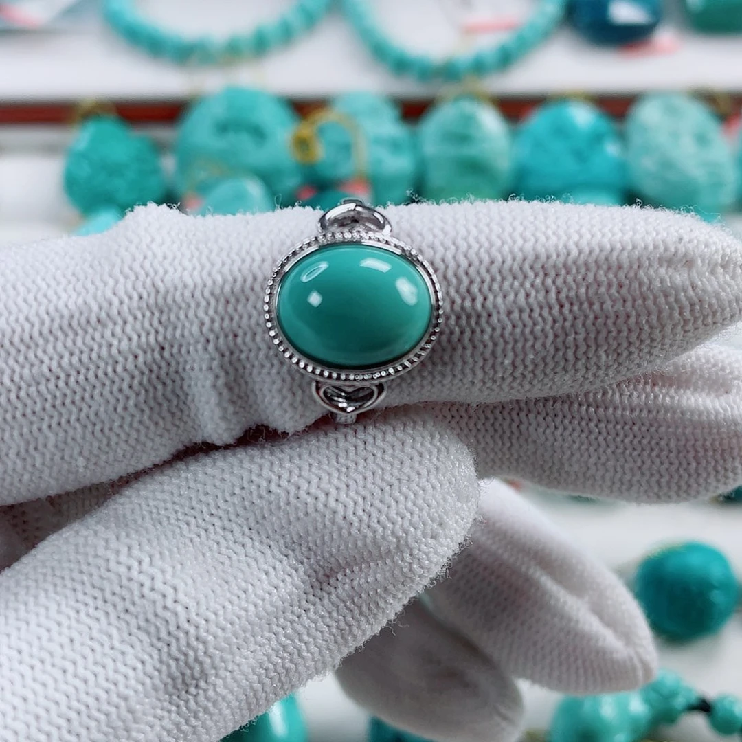 绿松石银S925镶嵌车挂