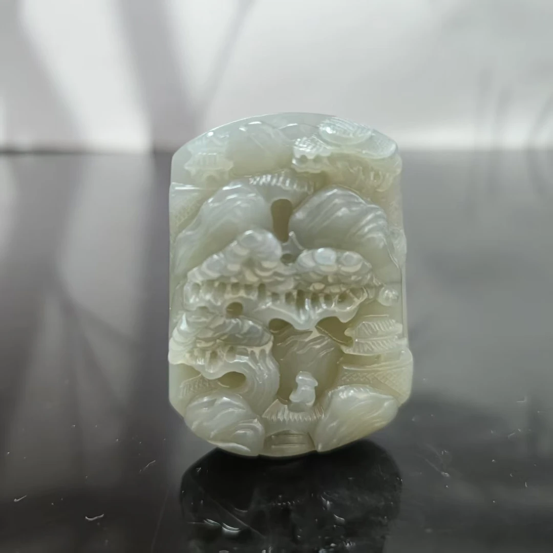 Z和田玉山水吊坠0067