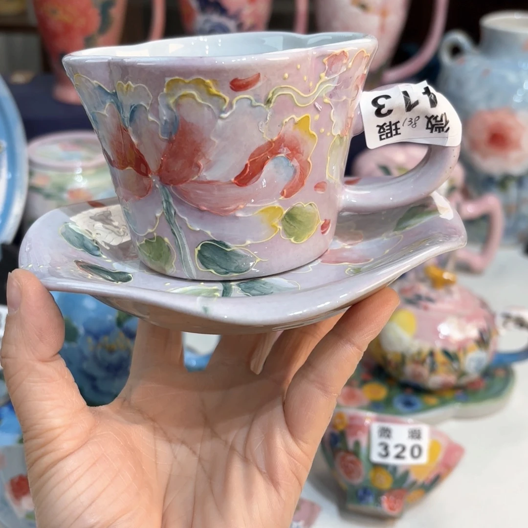 景德镇手绘高温釉下彩陶瓷茶具