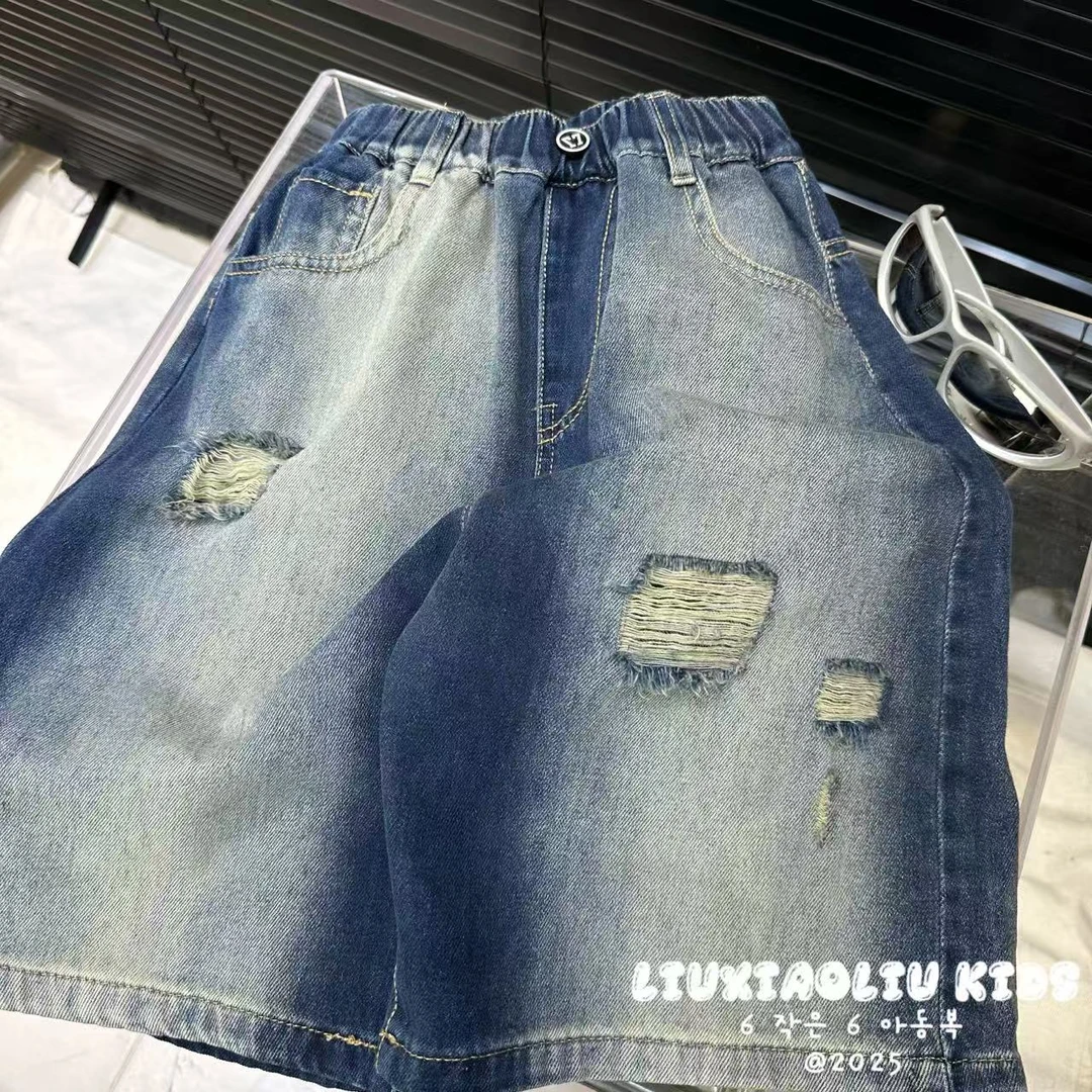 杭州六小六正版BY LIUXIAOLIU夏季儿童牛仔短裤19358