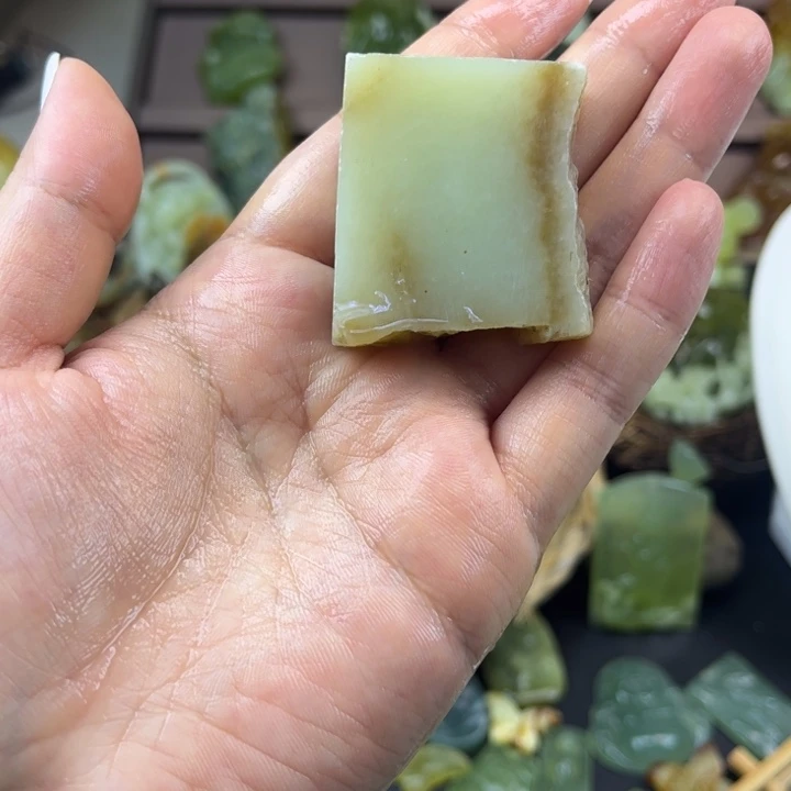 落***雪未镶嵌蛇纹石玉颈饰