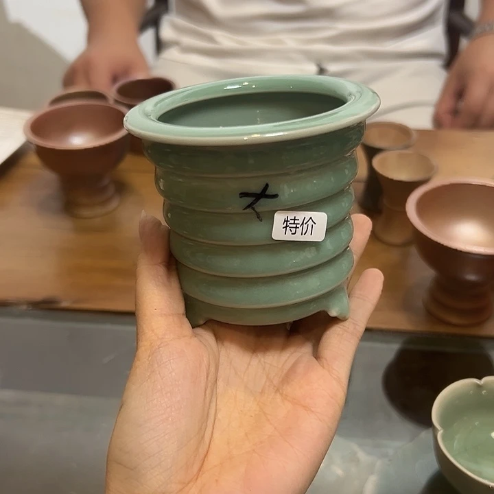 龙泉云间青瓷小米茶器