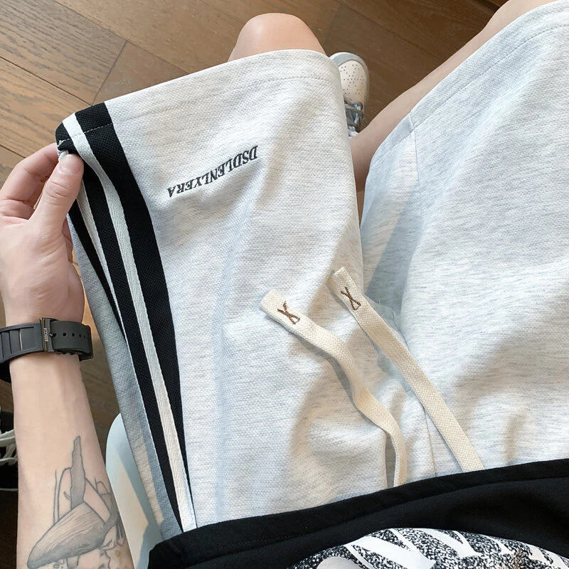 斜纹运动短裤男夏季潮牌青少年跑步篮球休闲五分中裤潮流2025新款