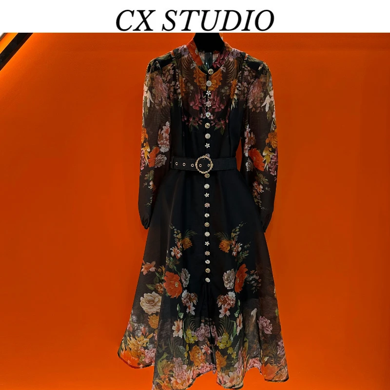 编码36 经典收腰轻奢时尚春季连衣裙（定制女装）S9078A