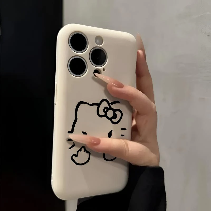 新款肥皂生气凯蒂猫适用iphone16卡通15/14手机壳高级iPhone13套