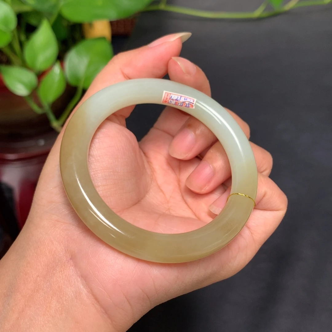 和田玉手镯未镶嵌55