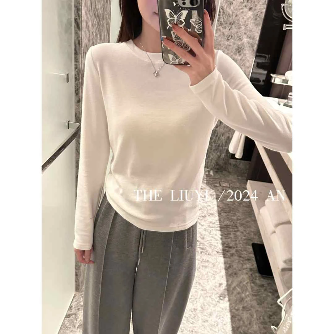 【LIUYI】内搭王~秋冬磨毛打底T恤上衣49256