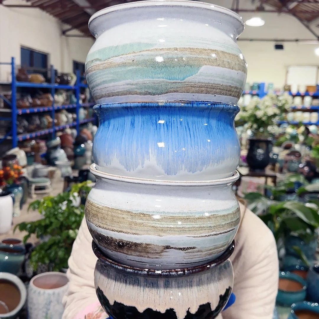 花盆紫砂高12.13口18.19 微瑕