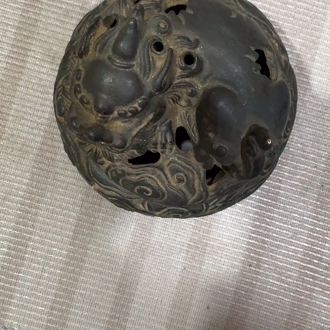 云***…千眼菩提吊坠铜香炉老铜的制作工艺