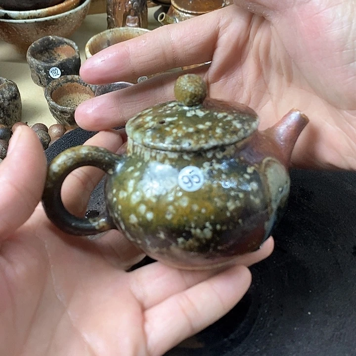 杯手工粗陶、柴烧茶器