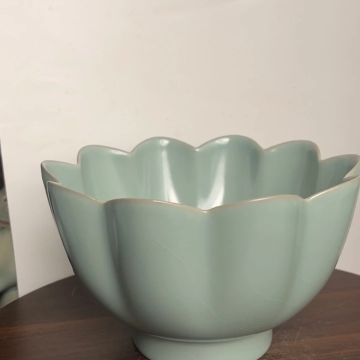 摆件瓷仿古釉莲花碗kkkkkkkkkkk