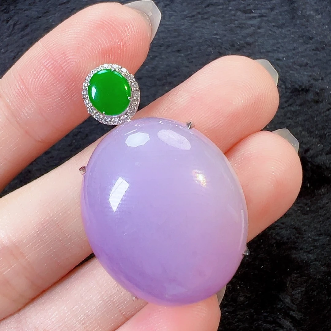 知****翡翠18K金镶嵌颈饰 《新福利款》签收后24小时鉴赏期