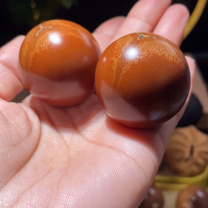 桃核把件橄榄核光珠手球