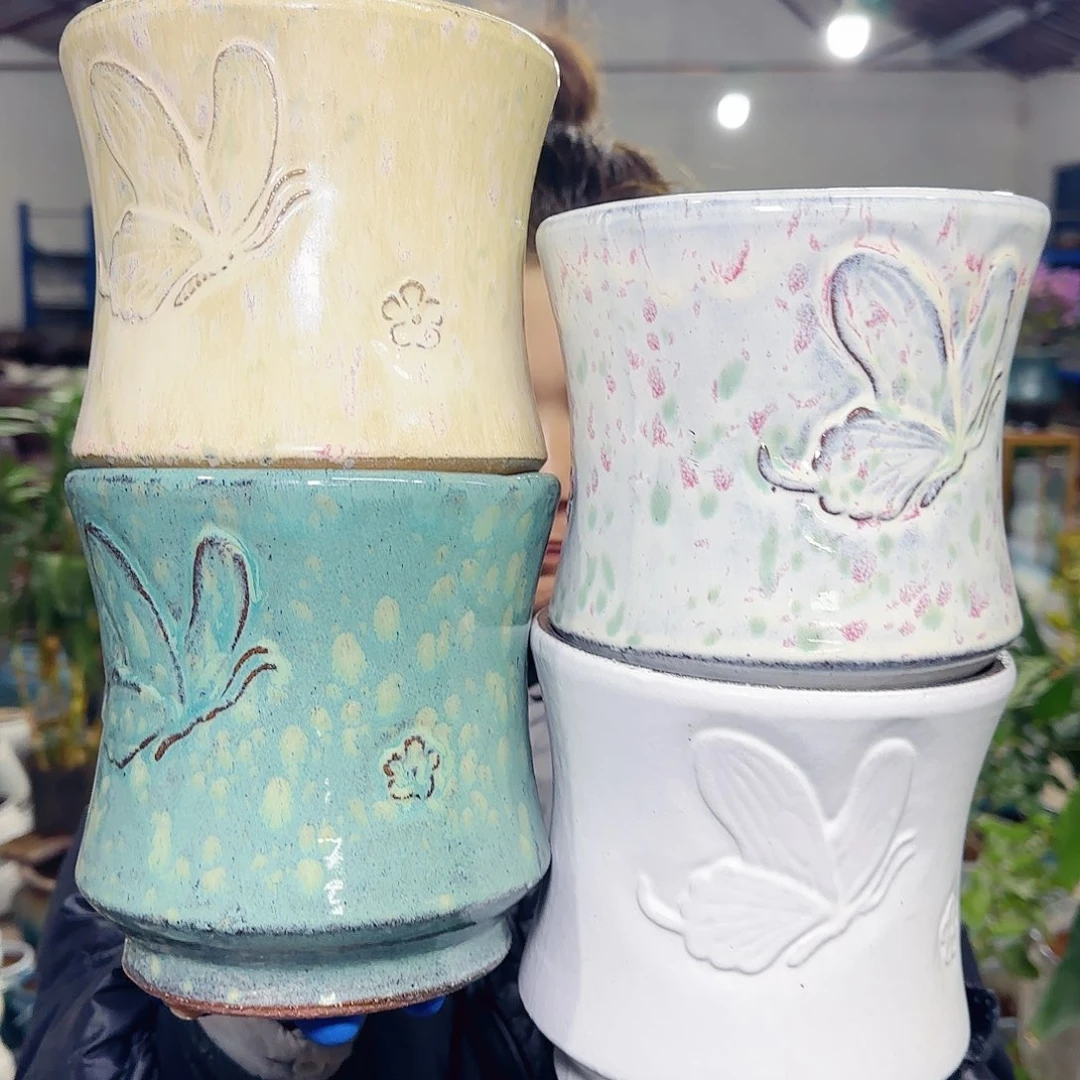 紫砂花盆高15口15