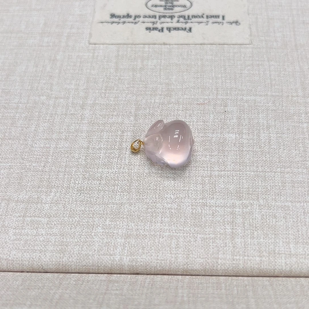 芙蓉石颈饰18K金镶嵌小号