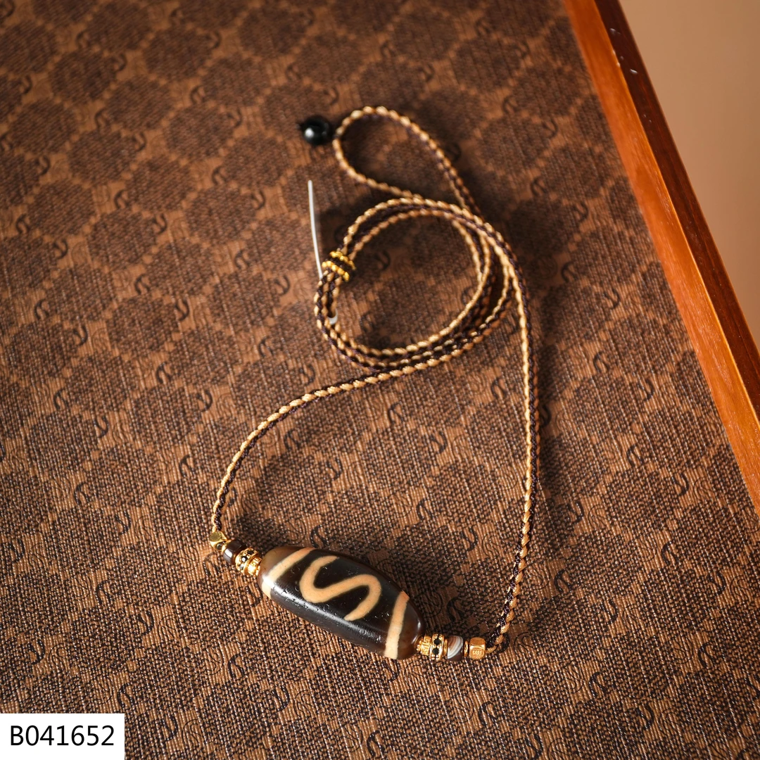 【老掌柜】牛角款如意S勾玛瑙项链 B041652