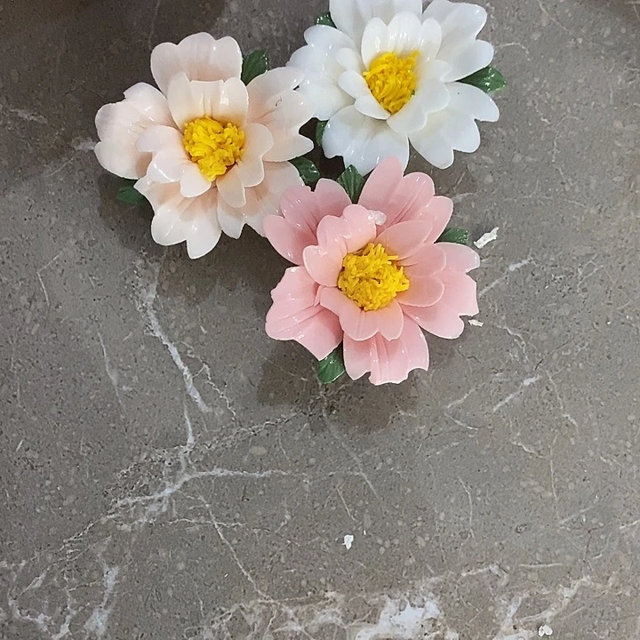 瓷片纯手工陶瓷花摆件2瑕