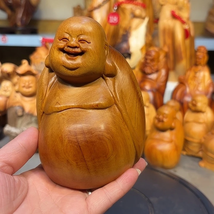 柏木太行崖柏弥勒佛