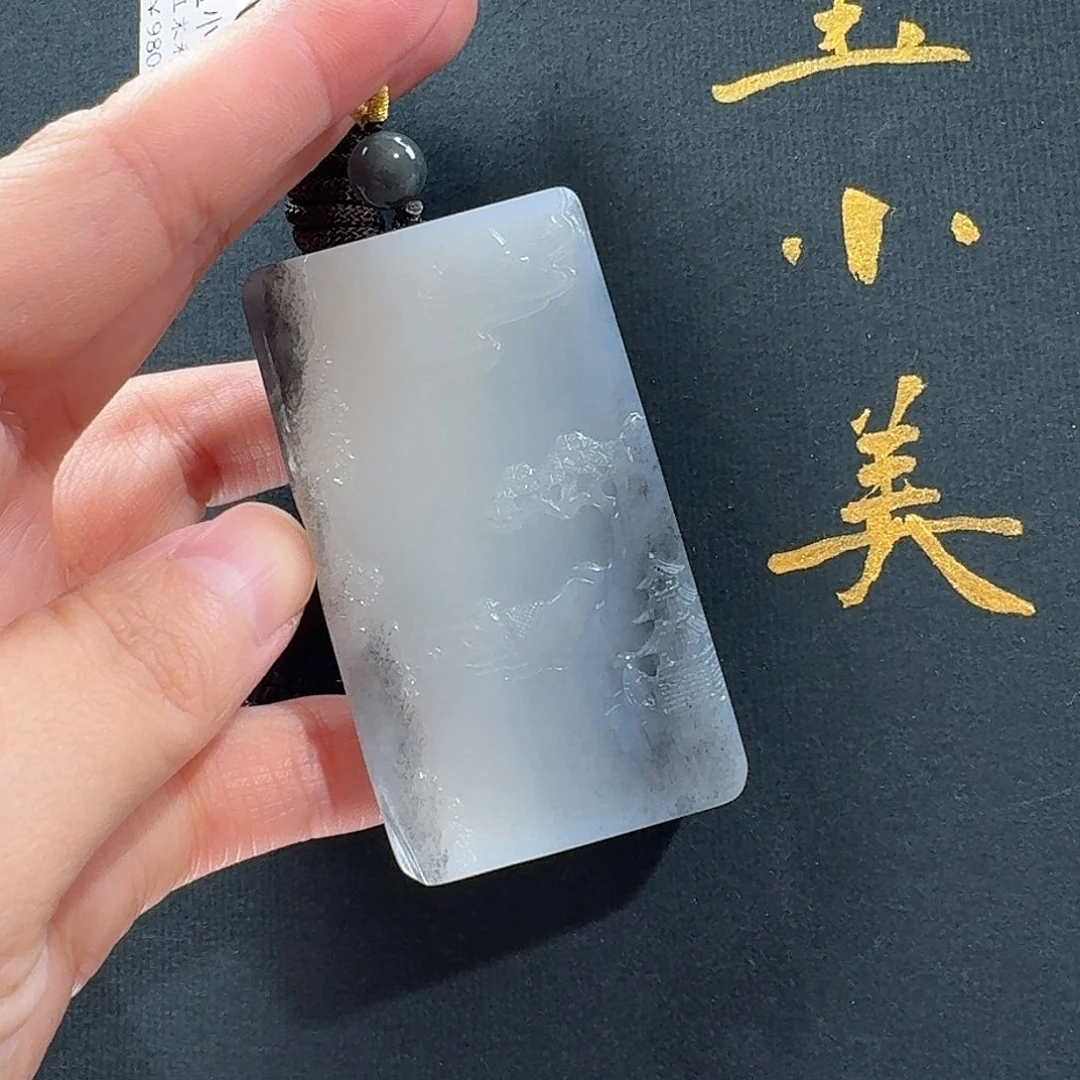 颈饰未镶嵌和田玉楼兰三色大师