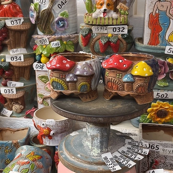 粗陶材质多肉花盆