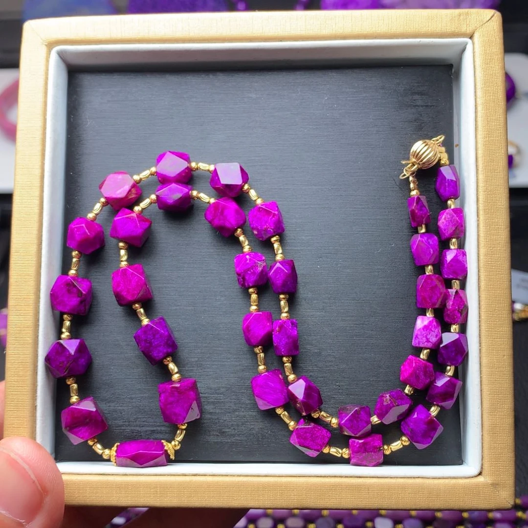 苏纪石（舒俱来）项链18K金镶嵌