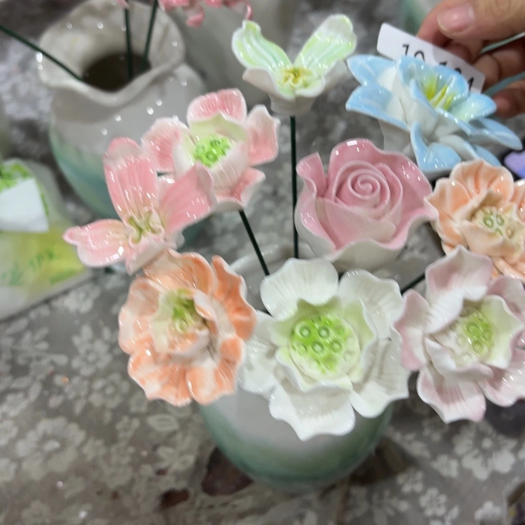 陶瓷花，20包邮，退款拉黑19104