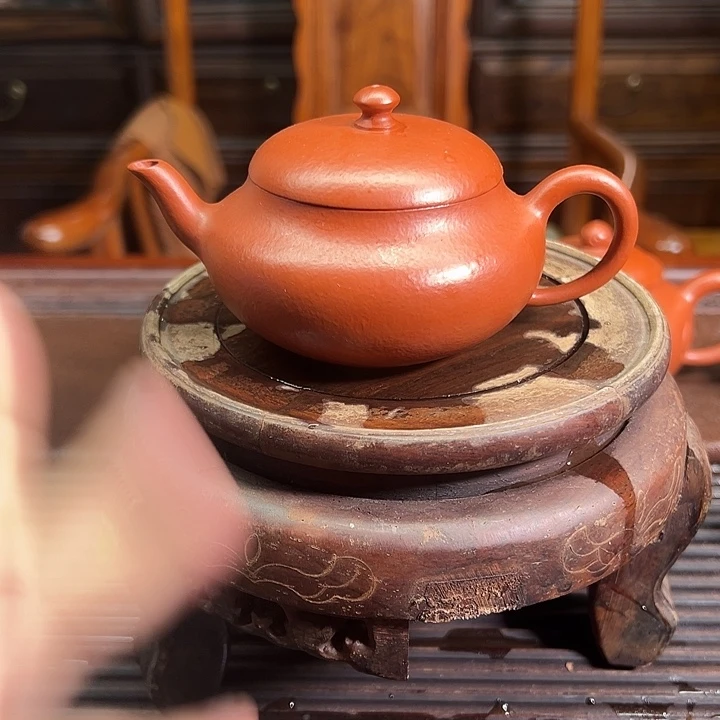 茶壶紫砂扁梨大红袍130cc