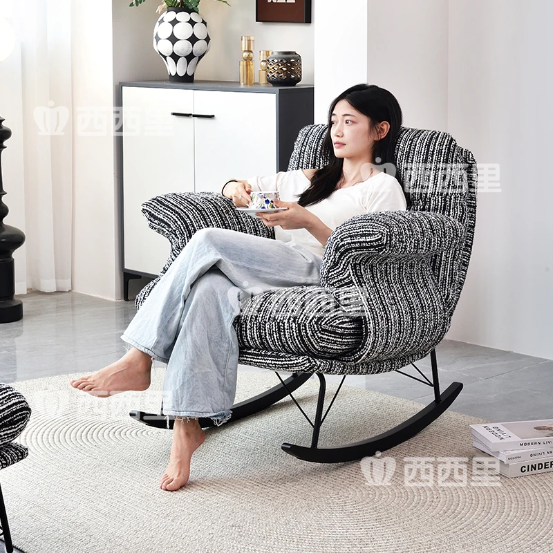 【专利】可折叠羽绒懒人沙发客厅单人沙发阳台椅摇椅午睡椅沙发椅