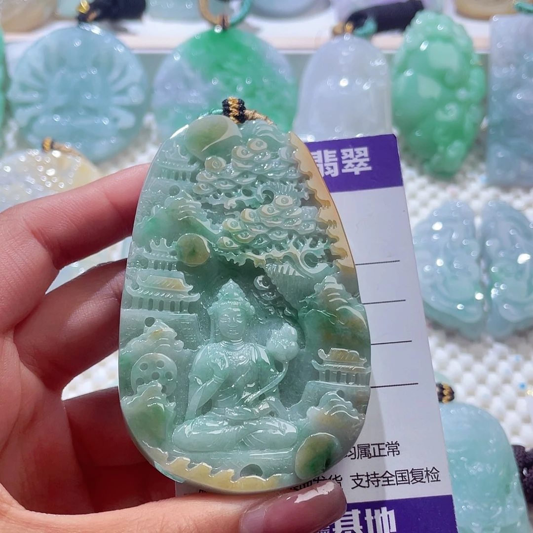 颈饰未镶嵌翡翠观音