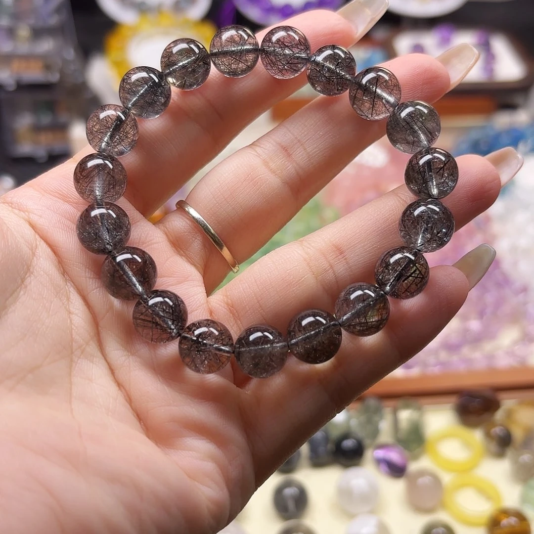 森***店水晶手链未镶嵌蕾丝黑发10.8