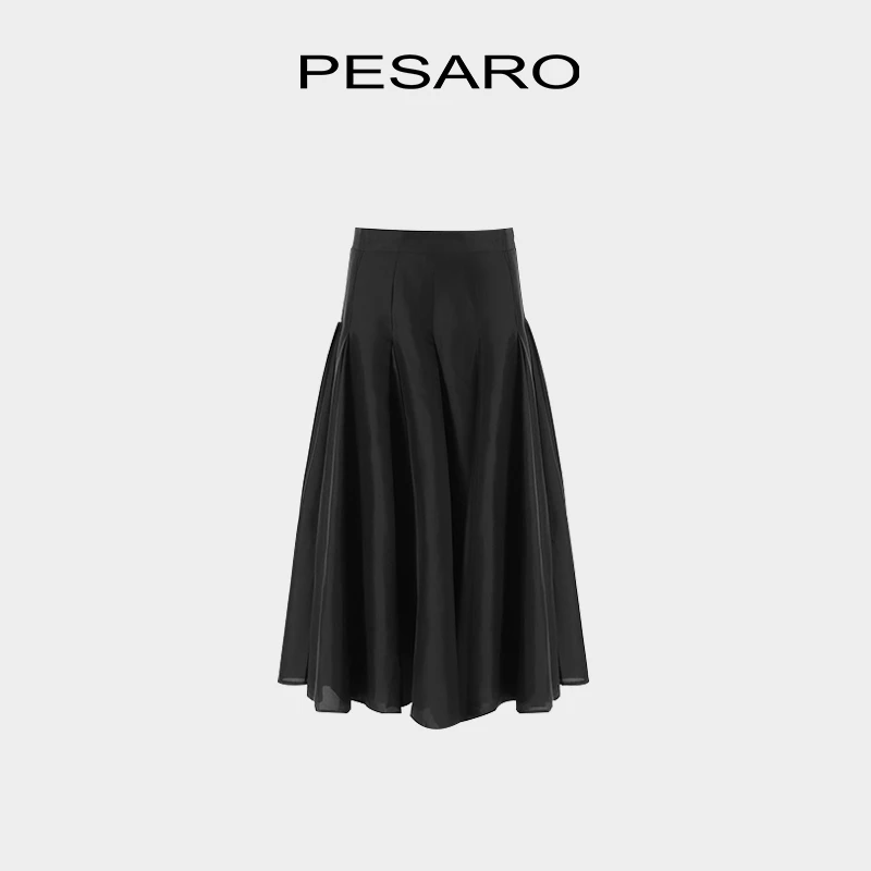 PESARO蕙玲女装夏季通勤宽松显瘦蓬蓬A字简约半身裙4109-8018