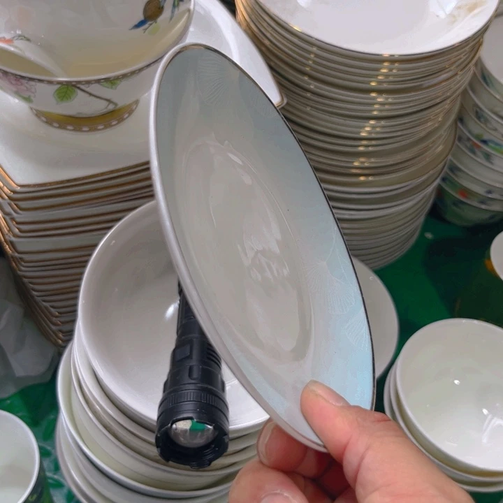 瓷片六寸浅碟十个微瑕