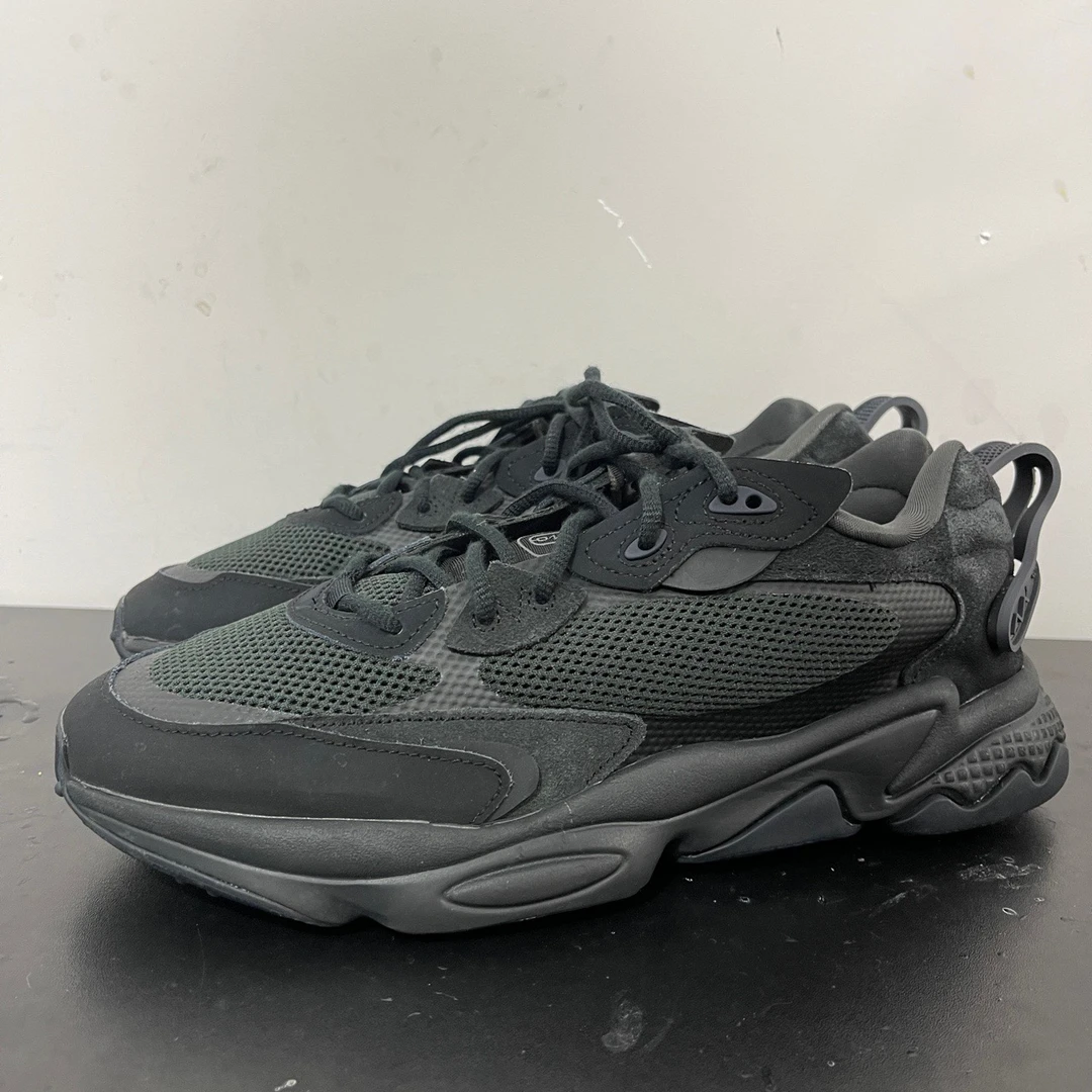 95新 adidas/阿迪达斯 44.5码/Ozweego Meta黑运动鞋潮鞋/无原盒