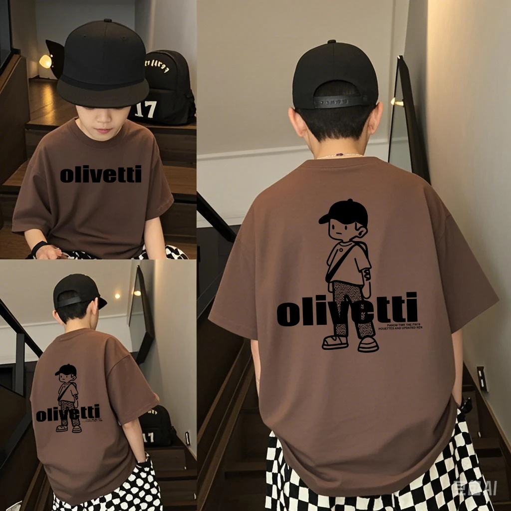 【100%纯棉】男童短袖t恤2025新款上衣夏季纯棉中大童夏款男孩半袖