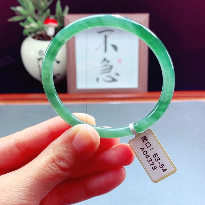 未镶嵌手镯翡翠圆镯