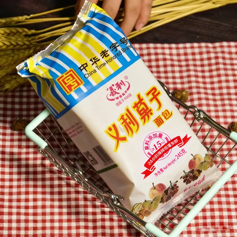 义利老北京果子面包245g*3包义利经典果子面包中华老字号