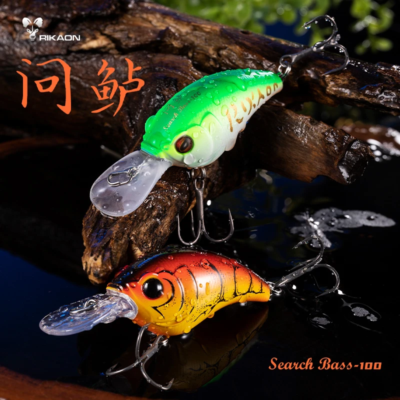 RIKAON野犬 问鲈 100硬饵黑坑鲈鱼竞技硬饵路亚假饵船钓岸投舌板