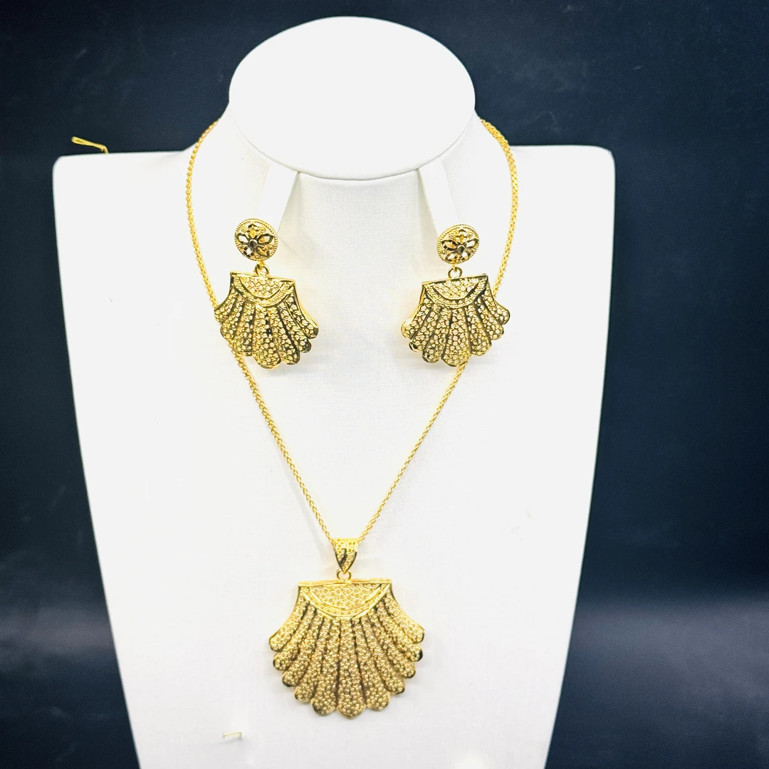 铜项链 TJ208 铜首饰 项链耳环两件套