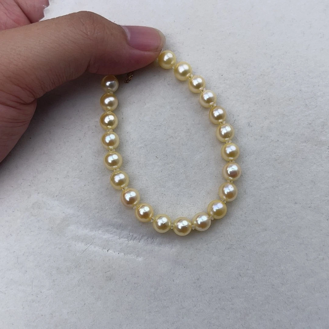 海水珍珠18K金镶嵌手绳