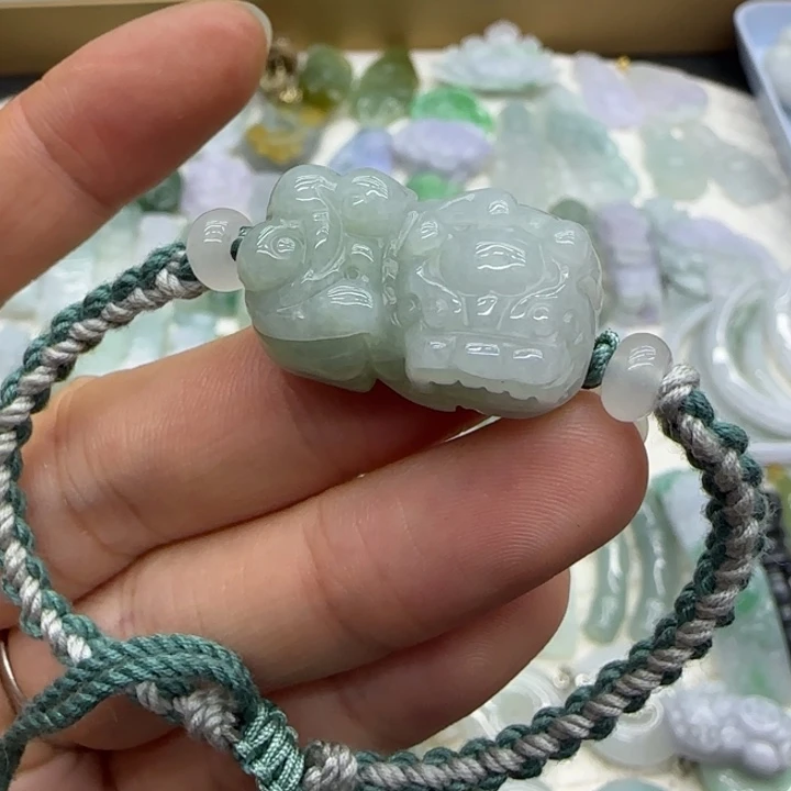 翡翠未镶嵌手链貔貅手绳