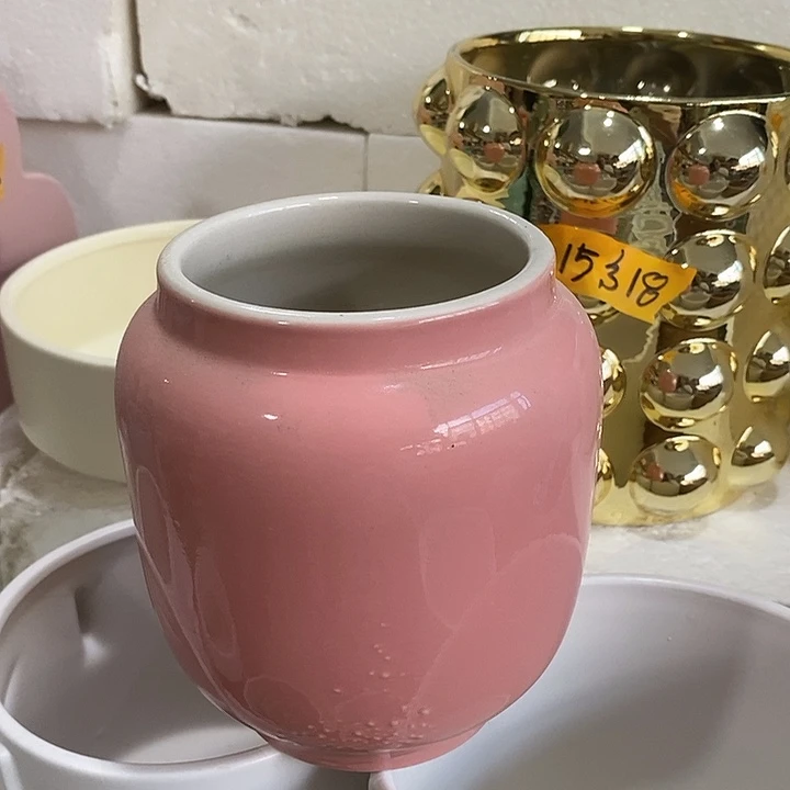 摆件陶盆有孔 微瑕介意勿拍