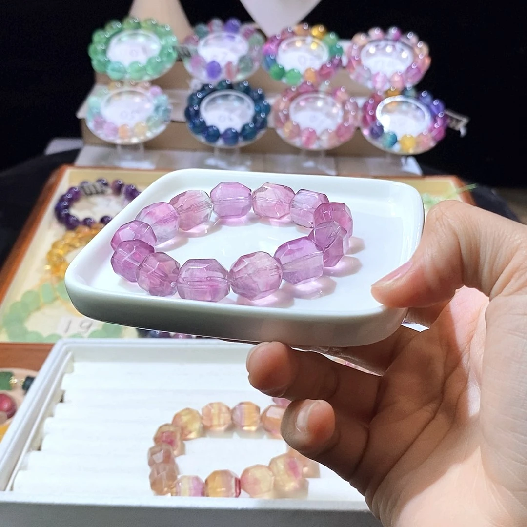 手链未镶嵌萤石粉随型