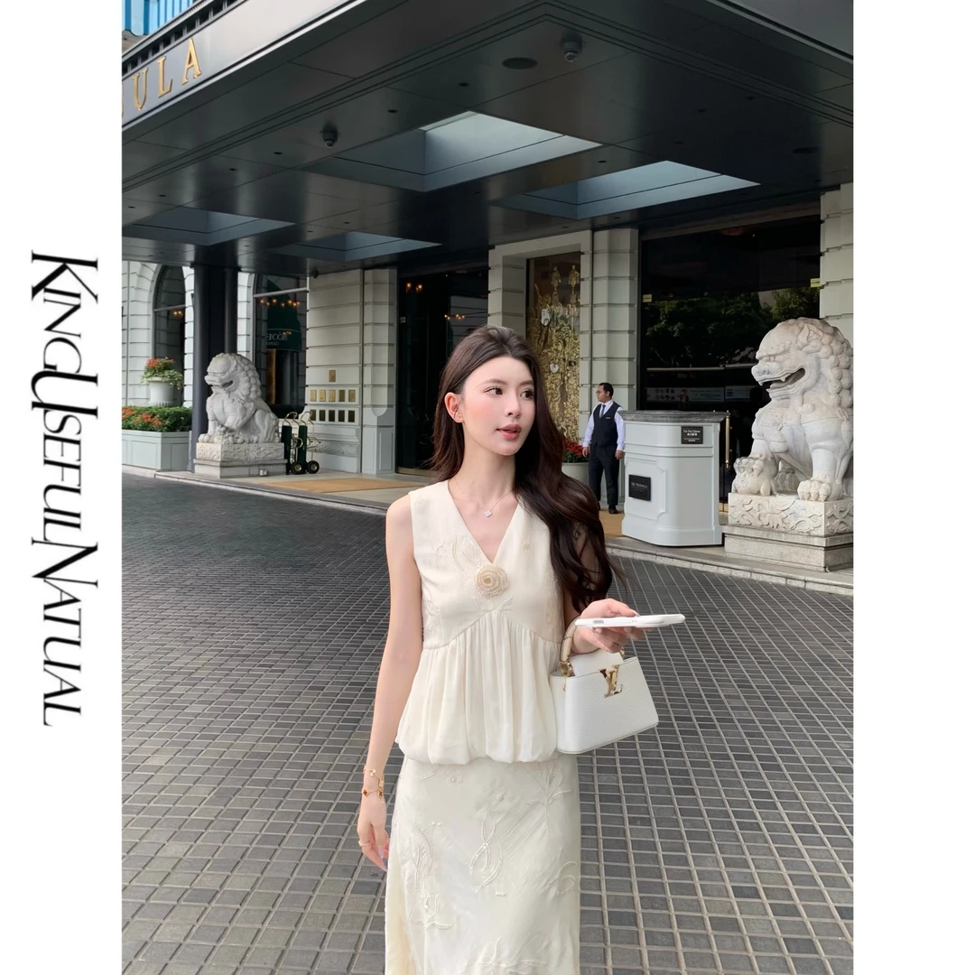 KUN【南法时代】松弛高级感 重工珠片绣花香风度假感手工盘花套装