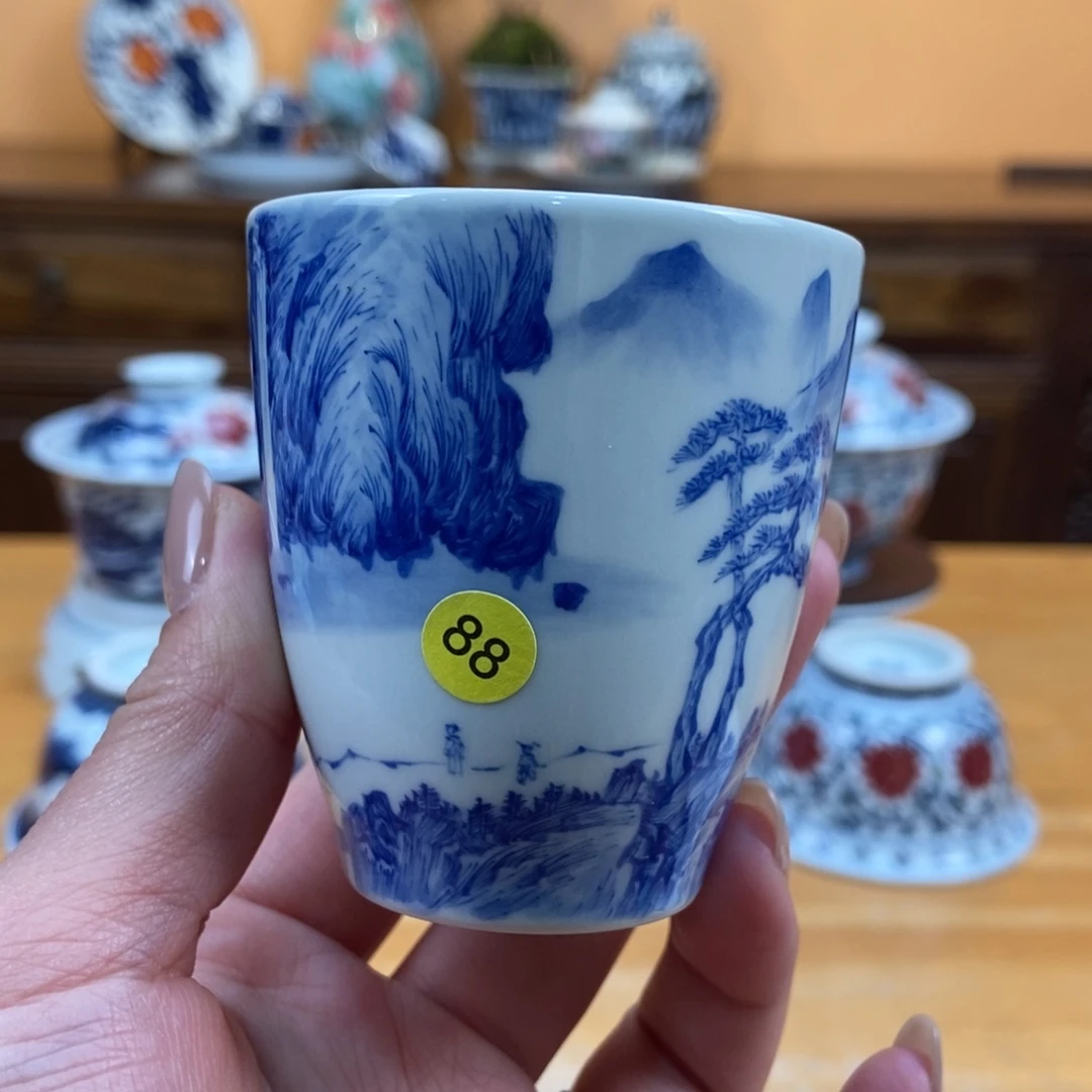 手绘现代茶具非古董