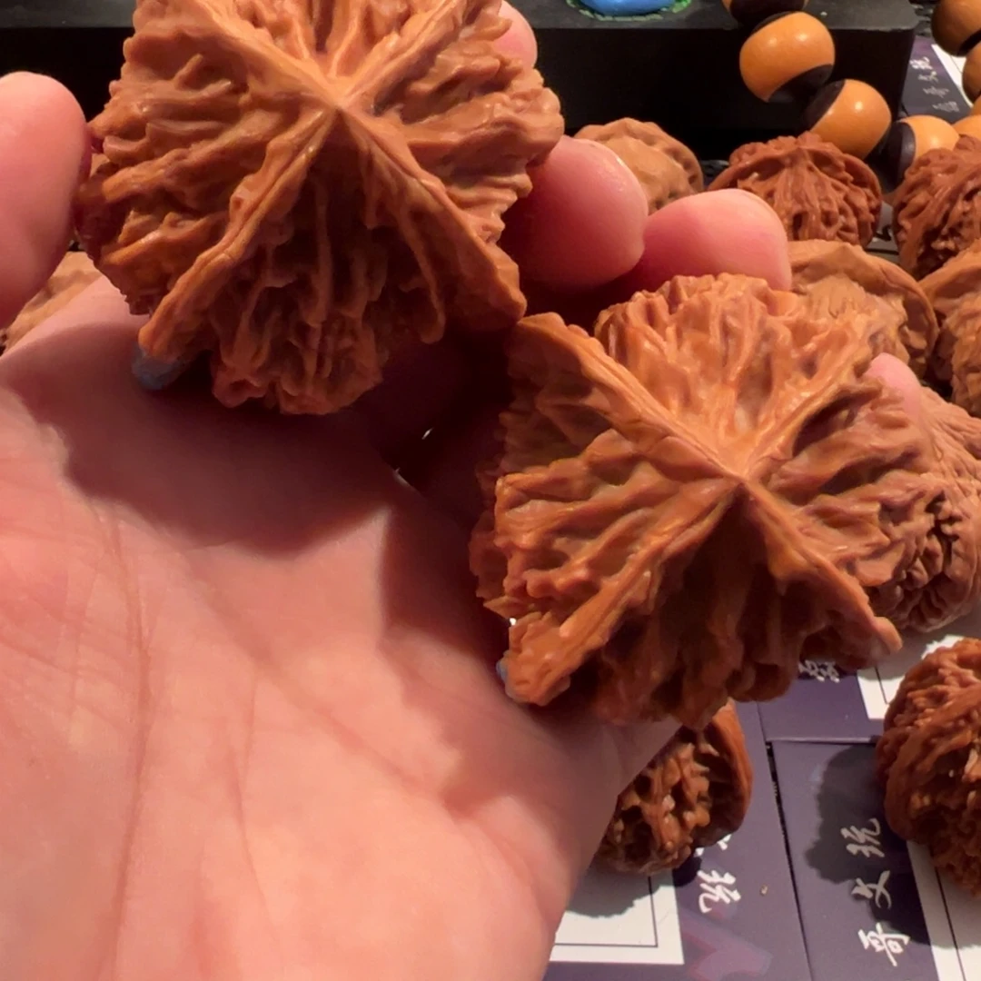 老***五把件文玩核桃帝王四棱54