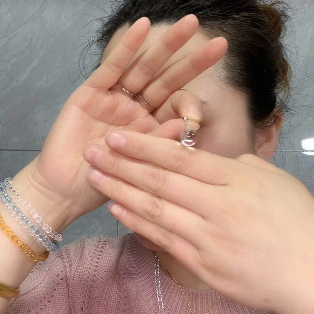 水晶耳饰银S925镶嵌10mm耳饰